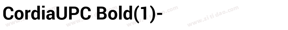 CordiaUPC Bold(1)字体转换